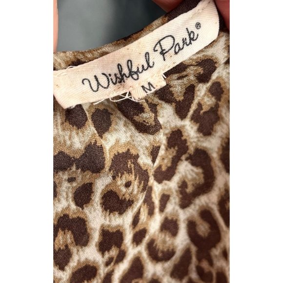 Women's Sheer overlay Tank, Leopard Print, Coral Accented Bow, Medium - Picture 10 of 12